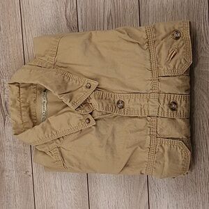 MACKS PRAIRIE WINGS Hunting Casual Khaki Tan Cotton Small Mens Long Sleeve Shirt